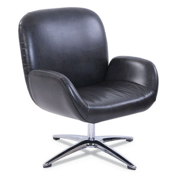 SertaPedic® Tavern Collection Lounge Chair, 31.25" X 29.25" X 37.25", Distressed Brown Seat-back, Chrome-silver Base freeshipping - TVN Wholesale